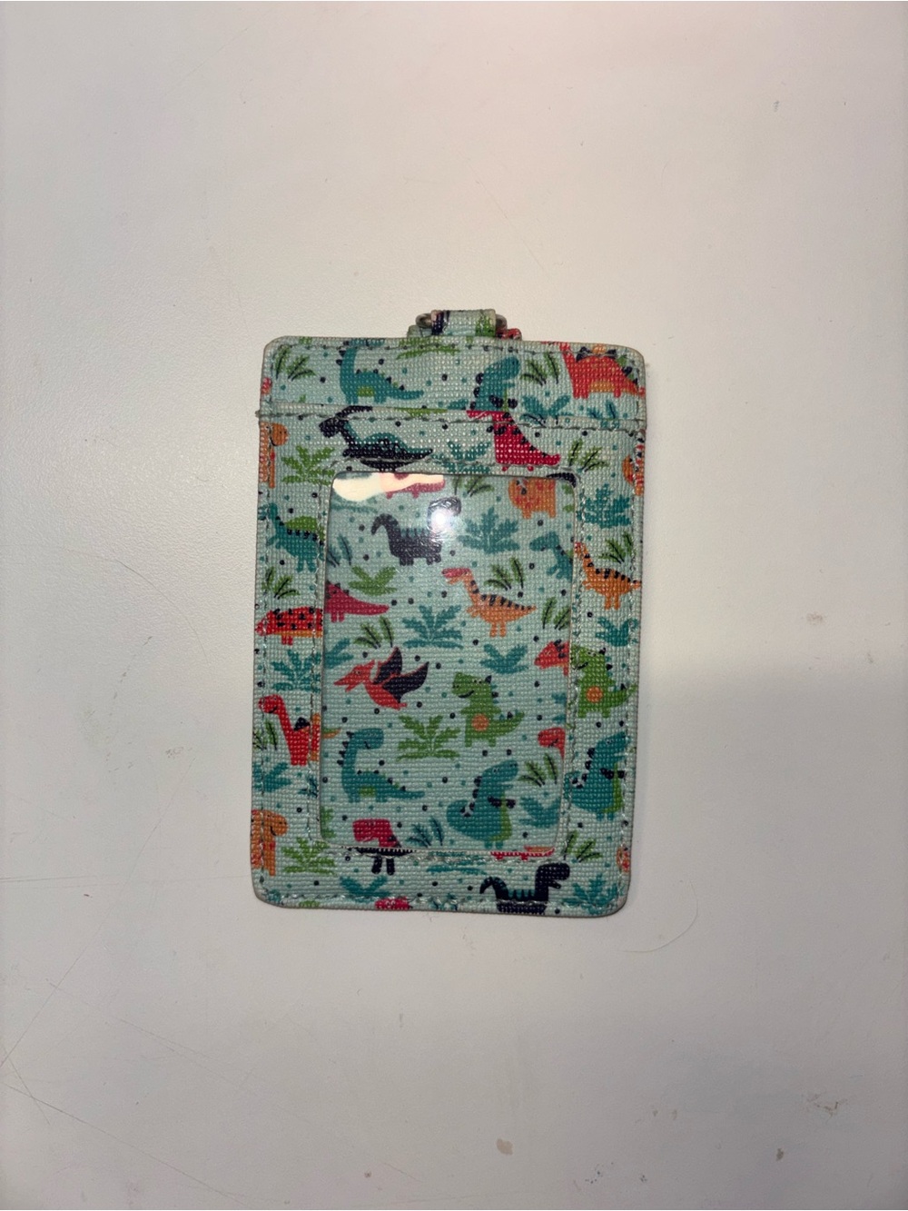 Mini Cardholder ID Sleeve with Colorful Dinosaur Print